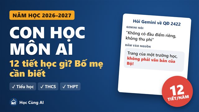 Con học môn AI ở trường
